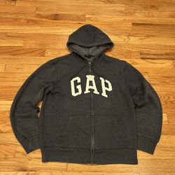 Y2K Gap grey zip up hoodie  Size medium  #2000s #skater