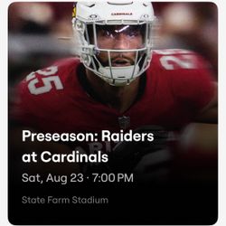 Cardinals Vs. Raiders Tickets