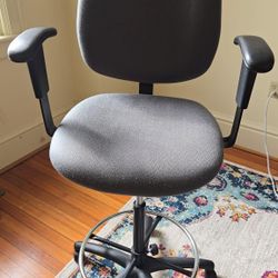 Tall Office Swivel Drafting Chair 6-Way Adjustable