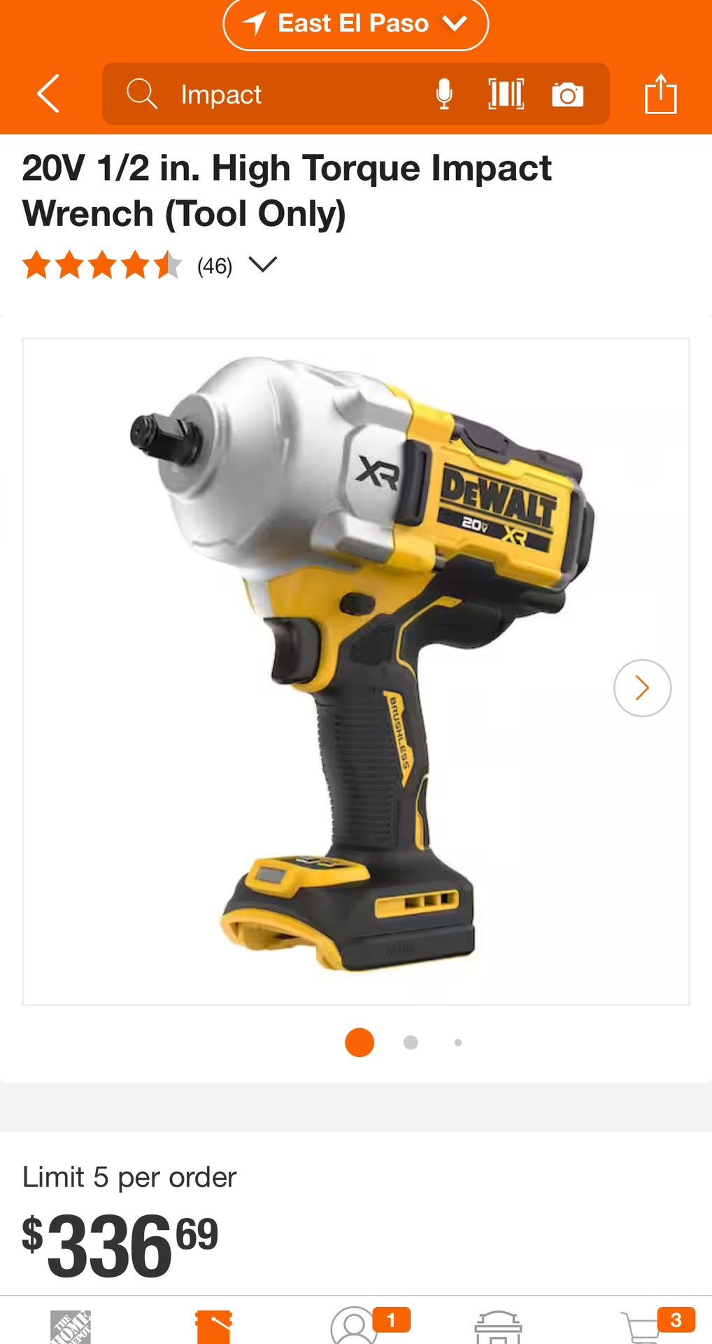 Impact Wrench 1/2in DeWaLt
