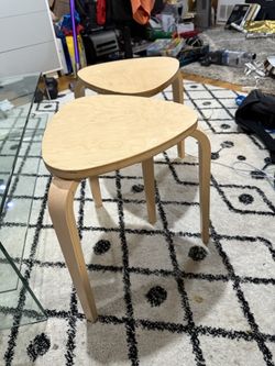 Two Solid Heart Shape Sitting Chair Or Table $5 Each