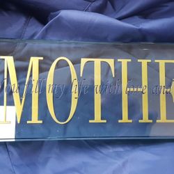 Mother day gift Heavy duty glass says mother