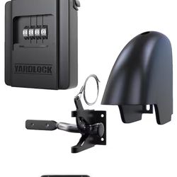 YARDLOCK Keyless Gate Lock Kit, Black=N7-132