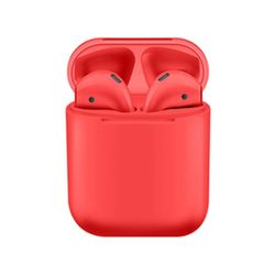 Red Bluetooth Wireless Earbuds 