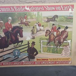 Old Circus Poster featuring Horses