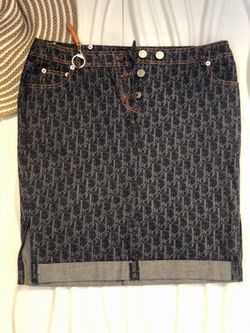 Designer Jeans Skirt, Authentic, Size L $350