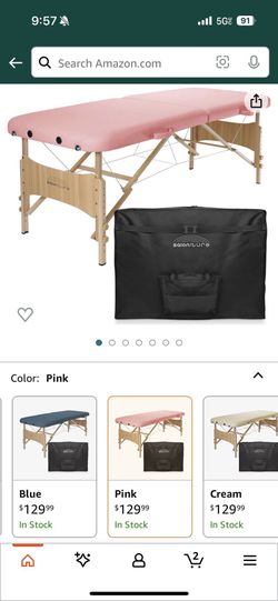 Massage table Portable Pink Folding Facial Table