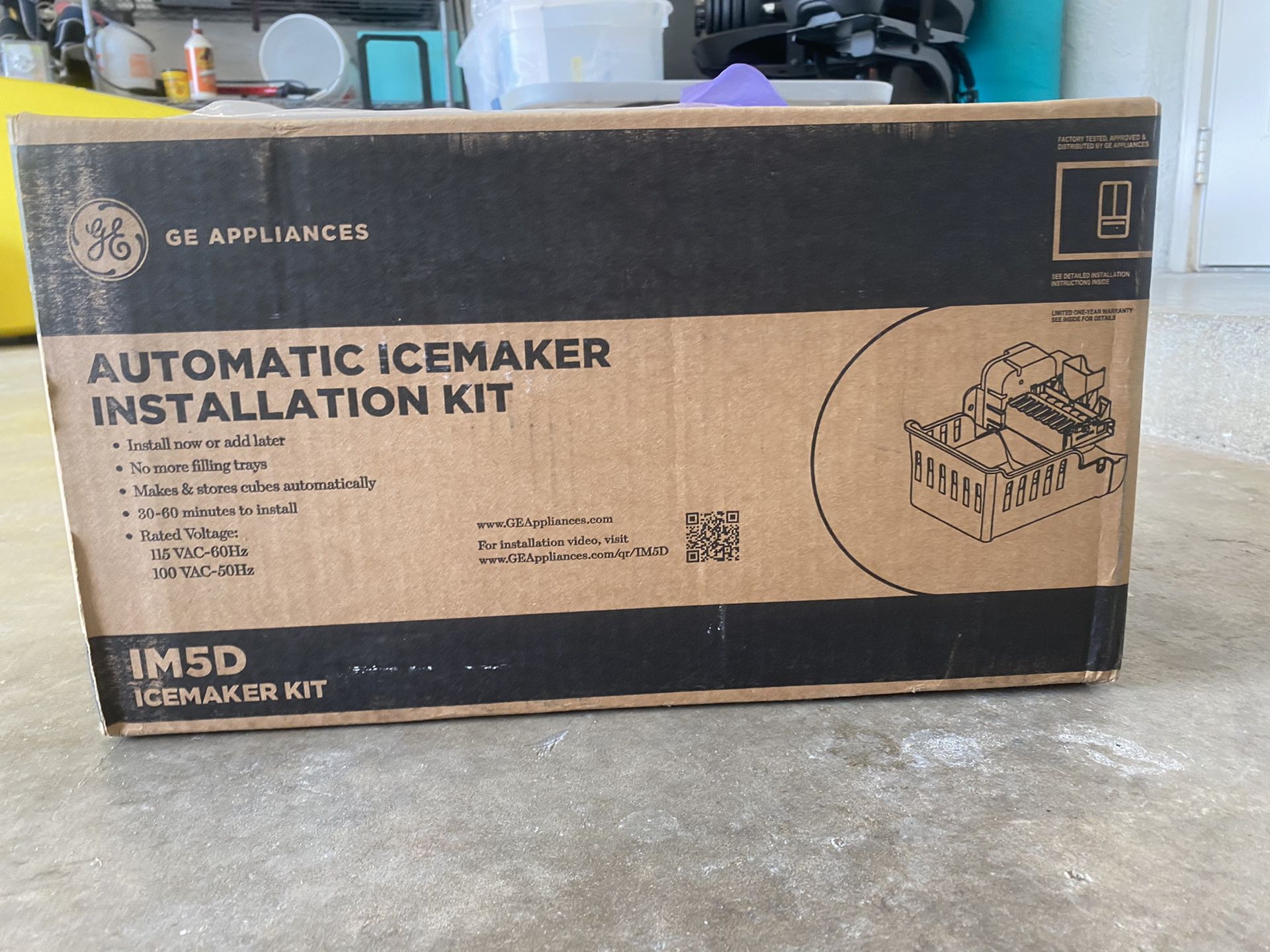 Ice maker installation kit for 2nd ice maker option GE refrigerator