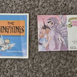 2 NES manuals - King's Knight (SQUARE) and The King of Kings in good condition

