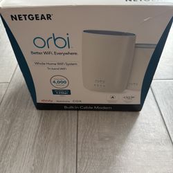 ORBI NETGEAR CBK40 WiFi Mesh System Router/Modem CBR40 with Satellite RBS20
