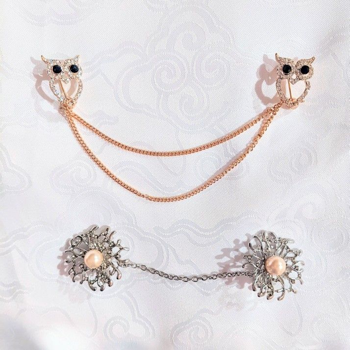 Vintage Brooch Chain/Collar Chain, Original Prices $100+ Each, Now $15 Each, $20 For Both.