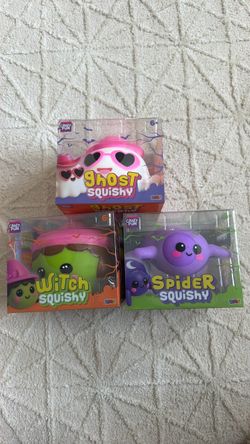 Ghost, witch and spider squishy rms crazy fun