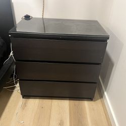 3 Drawer Dressers - IKEA Malm - Black