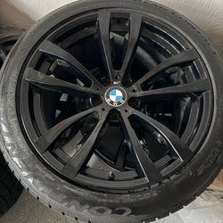 OEM BMW X6 M 20” Wheels + Tires + New Continental Tires (Staggered)