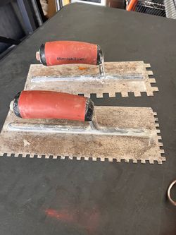 Marshalltown Notched Trowels with red and black DuraSoft® handles