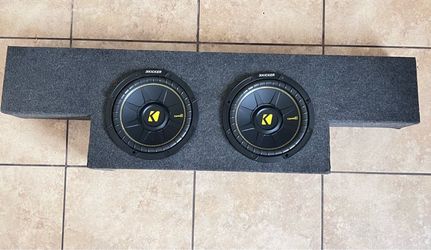 Dual Kicker CompC Subwoofers in Enclosure Box