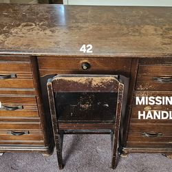 Small vintage desk with chair