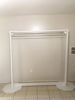 White Wooden Clothes Rack