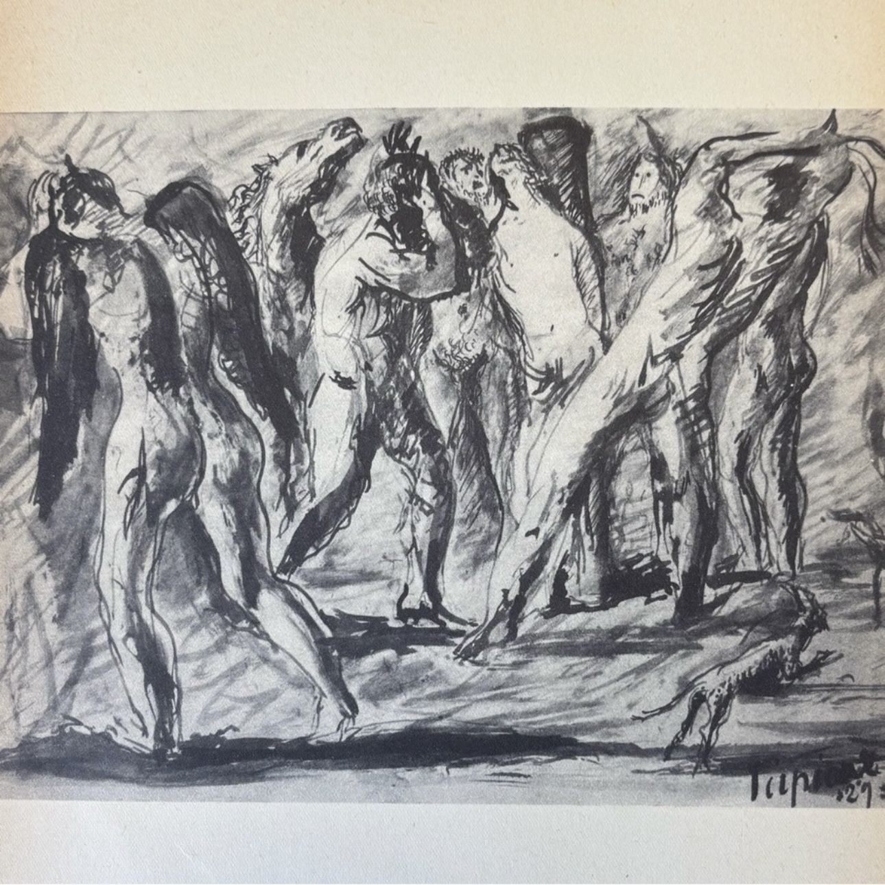 Gino Bonichi SCIPIONE 1929 Flagellation Fine Art Print Vintage Original Antique Italy Italian 1940’s Printed FLAGELLAZIONE Collectible ARTIST