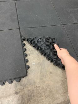 Interlocking rubber mats