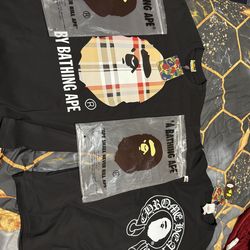 Bape x Burberry and Bape x Chrome hearts