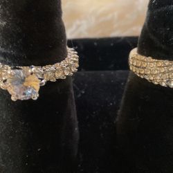 Silver Nickel Free With Crystals Rings(size9)