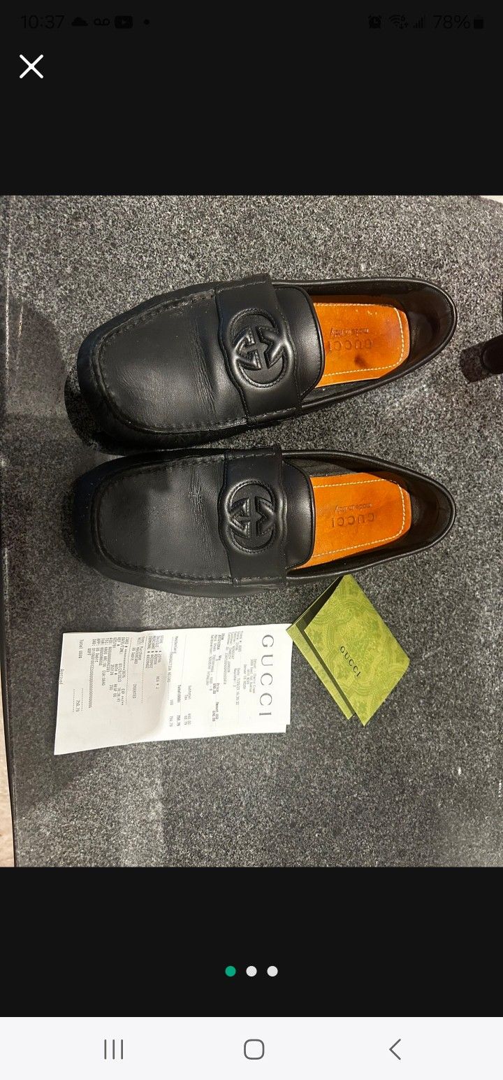Classic Gucci Leather Moccasins Loafers
