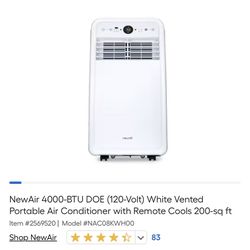 NewAir Portable Air Conditioner With Remote