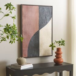 Safavieh “Meet Me Halfway” Framed Wall Art – 24x36” Burnt Orange / Black (NEW)