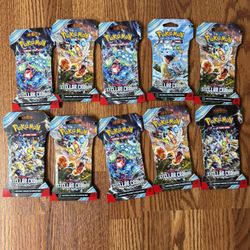 Pokemon Stellar Crown booster packs sleeve