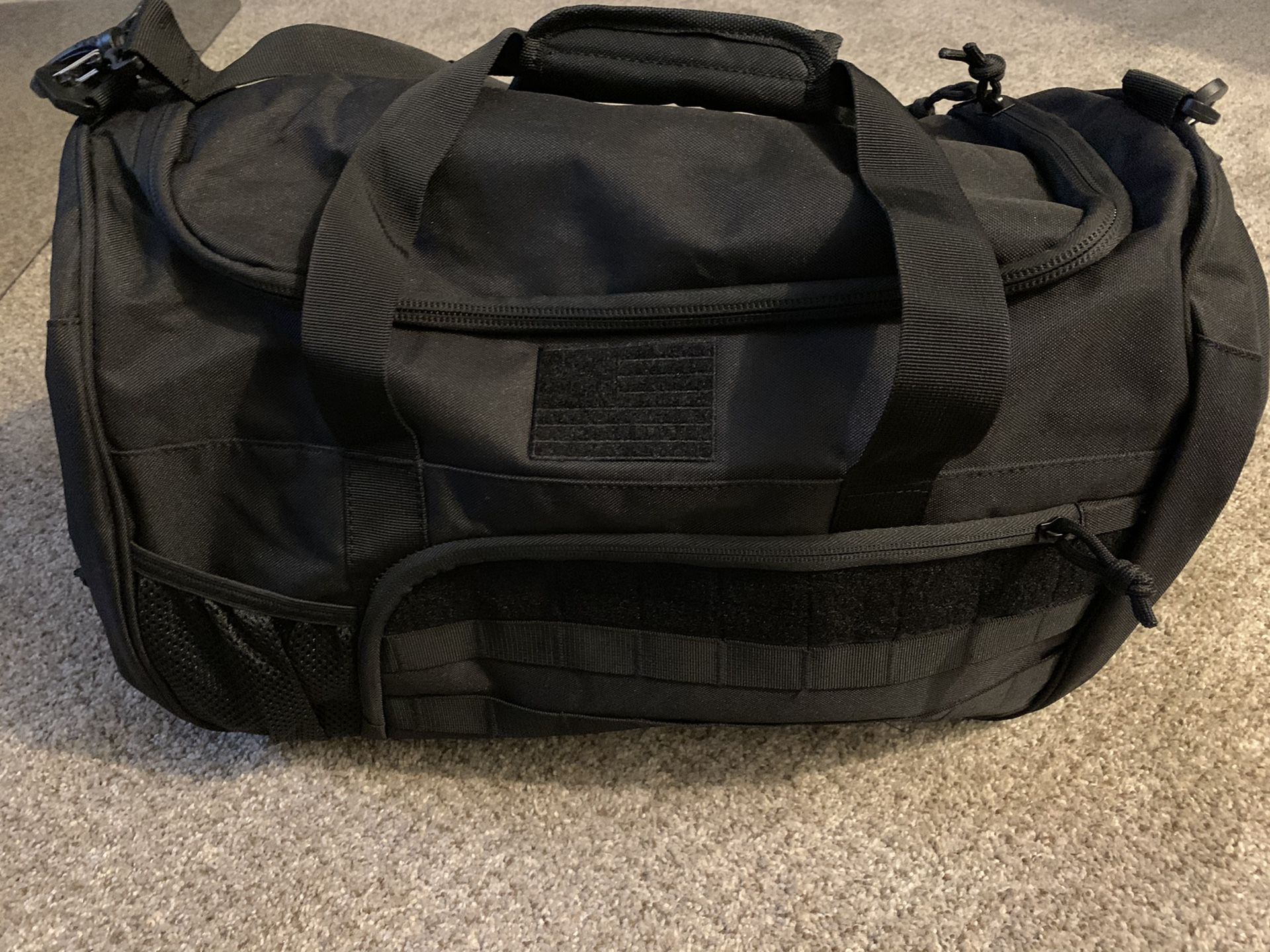 Tactical Black Duffel Molle Bag (New)