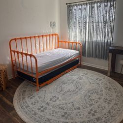 Orange Farm Style Twin Size Day Bed With Extra Twin The Pulls Out 