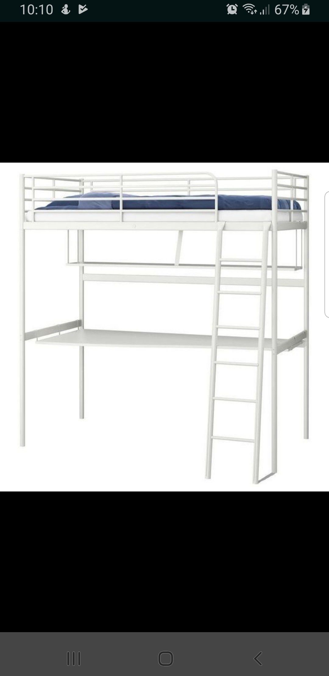 IKEA Twin Loft Bed with Desk