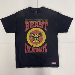 WWE 2015 Brock Lesnar Beast Incarnate T-Shirt Back To Break More Mens Size Large