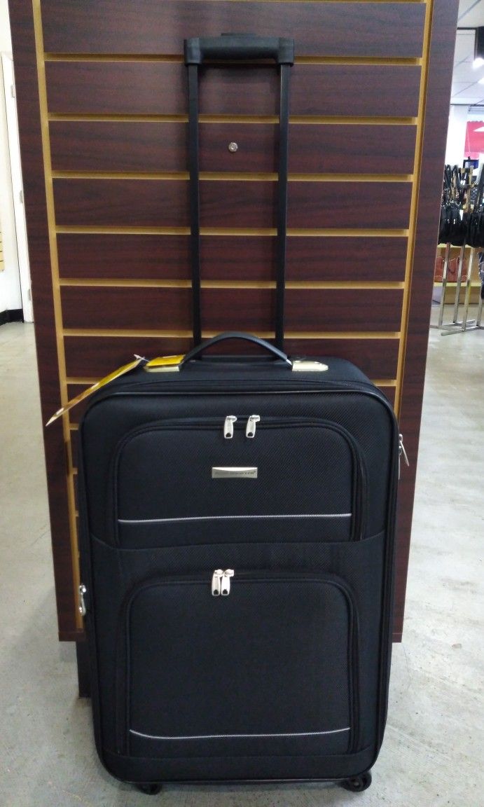 ACTIVE TRAVELER CHECK LUGGAGE 4 WHEEL SPINNER 24X15.5X8.5" COLOR BLACK