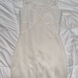 White Fitted Dress Size Small
