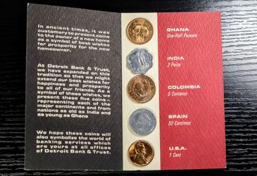 Vintage Detroit Bank & Trust coins booklet