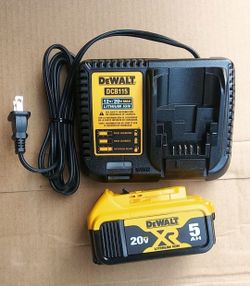 Dewalt Xr 20v battery 5ah plus charger new
