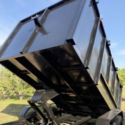 New 8x4x12 Scissor Lift Hydraulic Dump Trailer 🔥