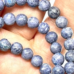 Strand Of Denim Lapis Beads