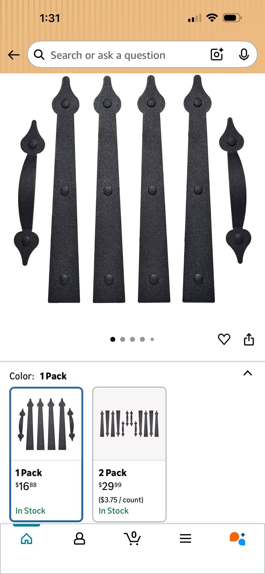 Garage handle and hinge magnetic decor