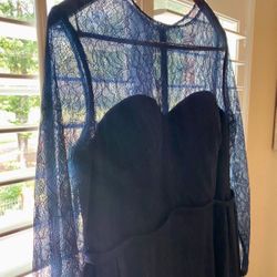 Blue Lace Dress Womens Size 16