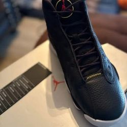 air jordan 13 retro black/true red-white