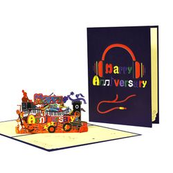 Anniversary 3D Pop-up Greeting Card with Envelope