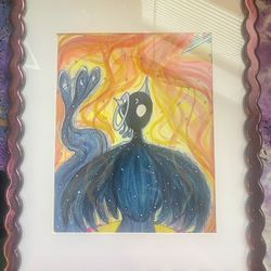 Framed Handmade Phoenix Painting 