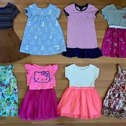 8-Piece, Size 6/6x Girls, Dresses Bundle: Polo Ralph Lauren, Maggie & Zoe, Toughskins, Gymboree