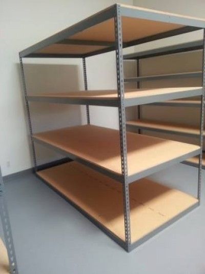 Industrial Shelving 8 ft W x 4 ft D 4 Tier Warehouse Storage Rack Similar to Uline Stronger Than Home Depot Lowes And Costco Delivery Available