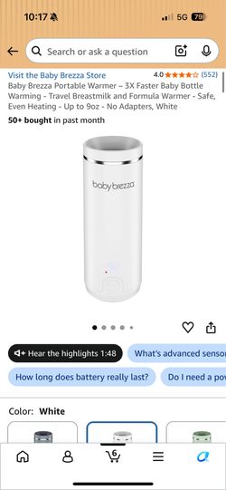 Baby Brezza portable bottle warmer