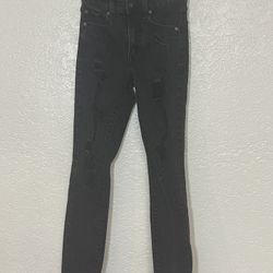 Women’s Aeropostale Black Distressed High Rise Skinny Jeggings