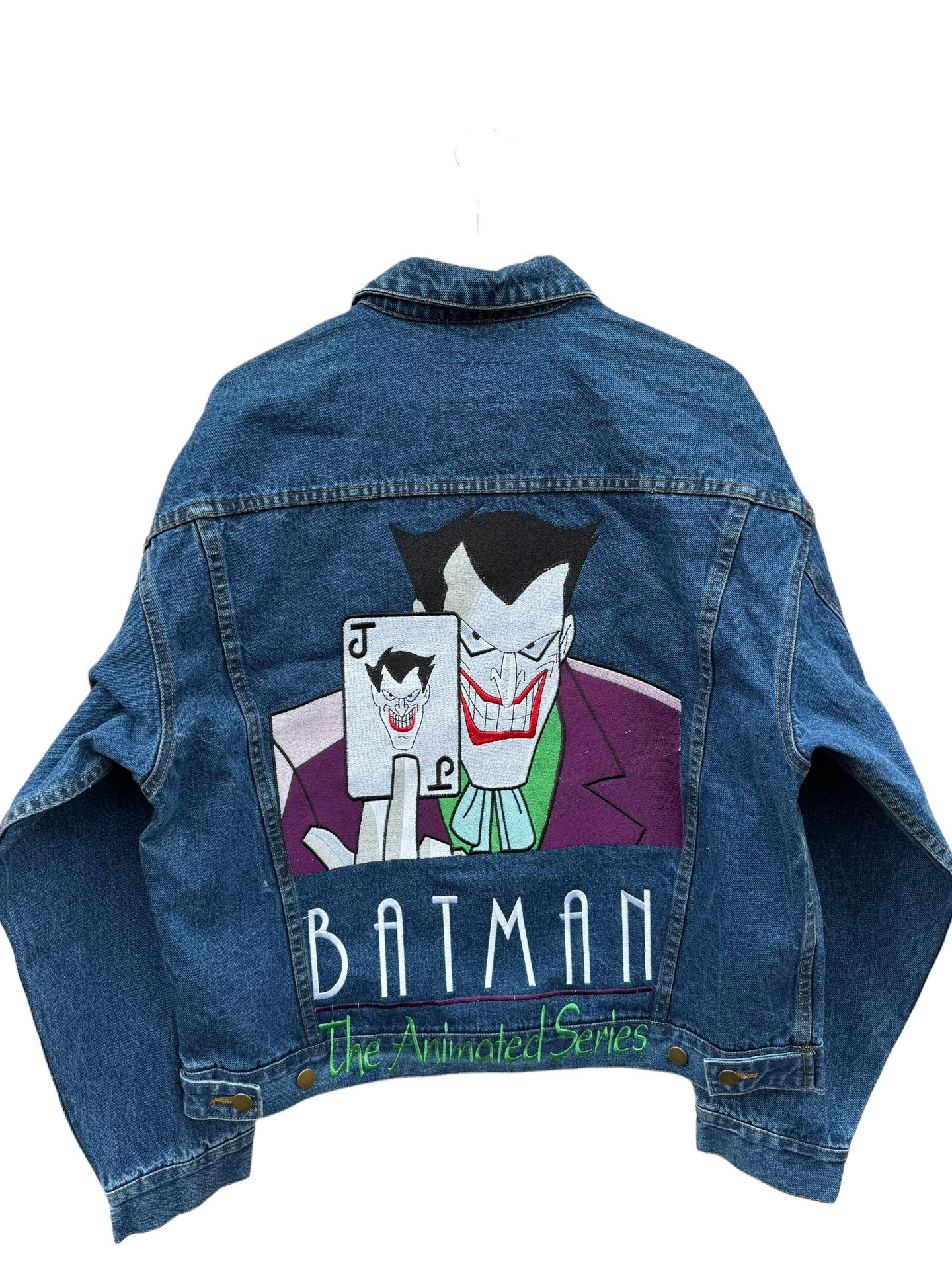 Batman the animated series joker denim jacket x-men super-man rare